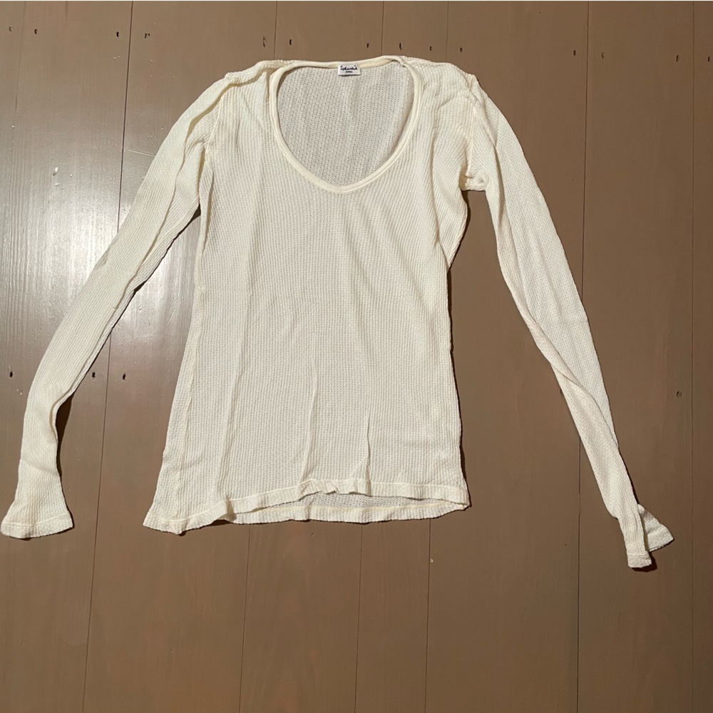 Splendid scoop neck long sleeve top